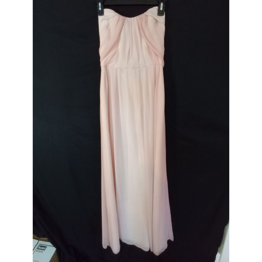 PROM DRESS- Jim Hjelm blush chiffon strapless dress, new with tags, formal dress